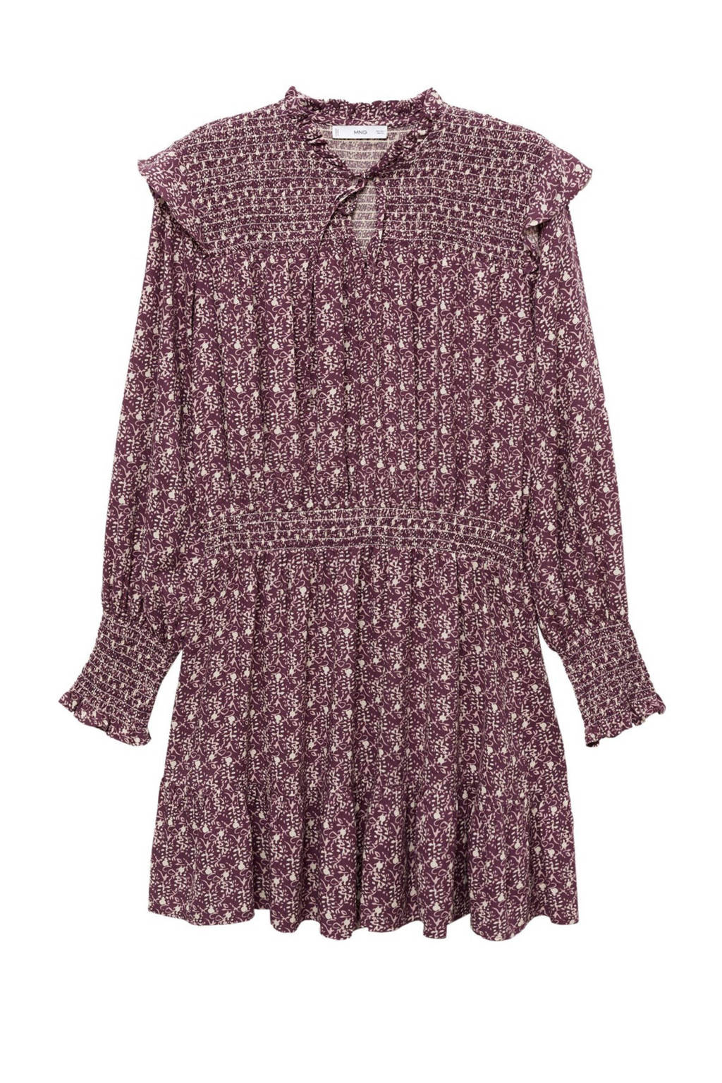 MANGO TEEN jurk met all over print donkerroze