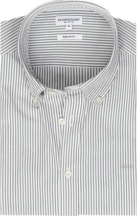 McGregor Overhemd Poplin Streep Sage Groen MM242.6001.05-5107 kopen