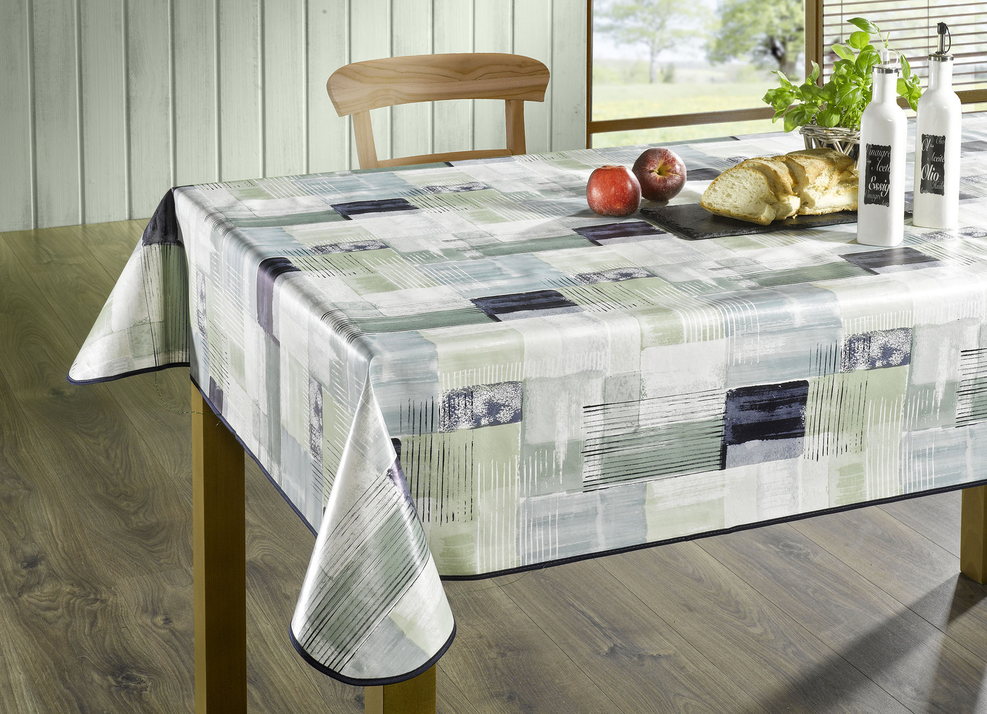 Wachstuch-Tischdecke in Patchwork-Optik