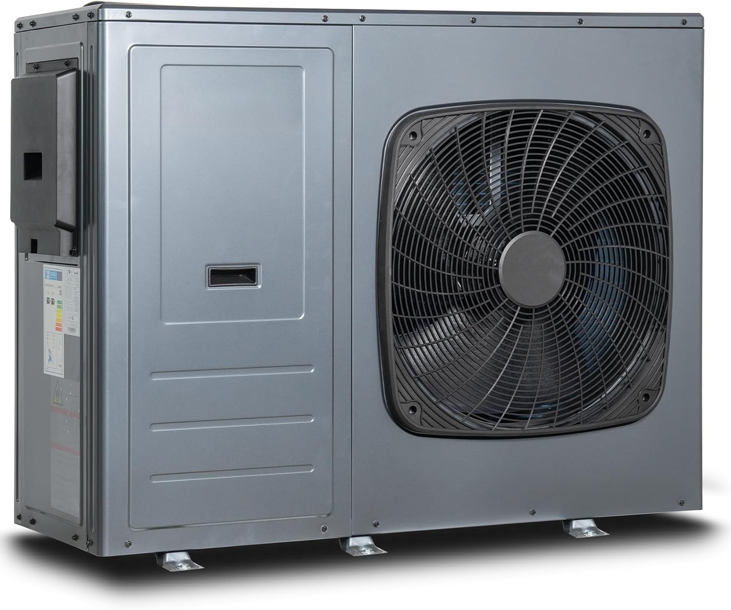 Smad R290 Inverter Luft Wärmepumpe, COP 4.8, 10KW, Warmwasser 30-60 ℃, Kühlung 5-25℃, Heizung 24-75℃, monoblock, Wifi, 220-240V 50Hz, Frostschutz, Silent-Modus, elektrische Zusatzheizung