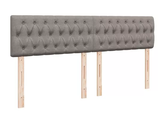Sommier à lattes de lit avec matelas Taupe 180x200 cm Tissu