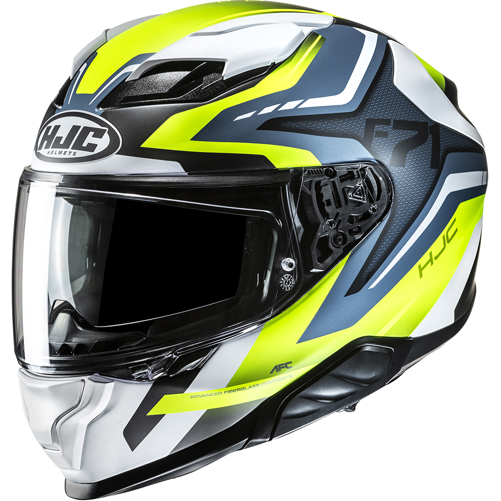 HJC - Casque F71 Fes MC3HSF / Jaune / Bleu / Blanc / Mat