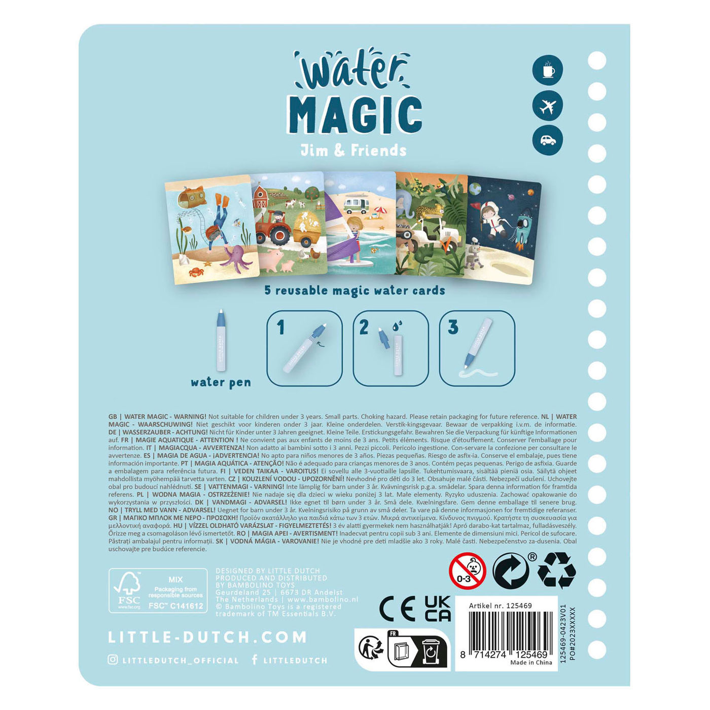Little Dutch Watertekenboek - Jim & Vrienden