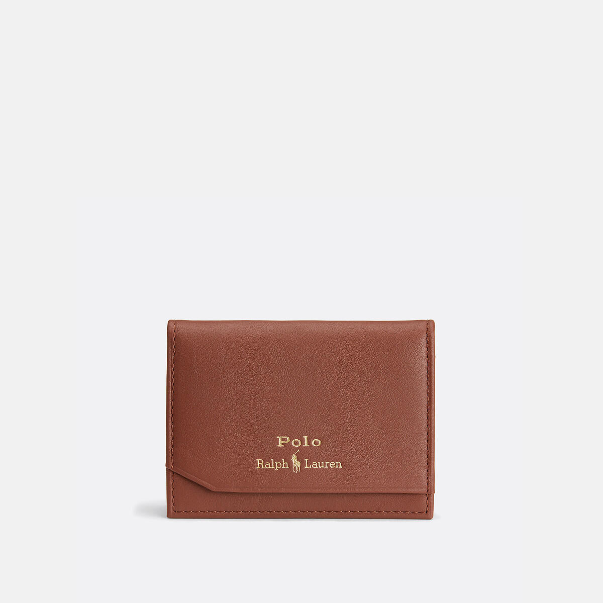 POLO RALPH LAUREN<br>Porta-cartões em couro liso