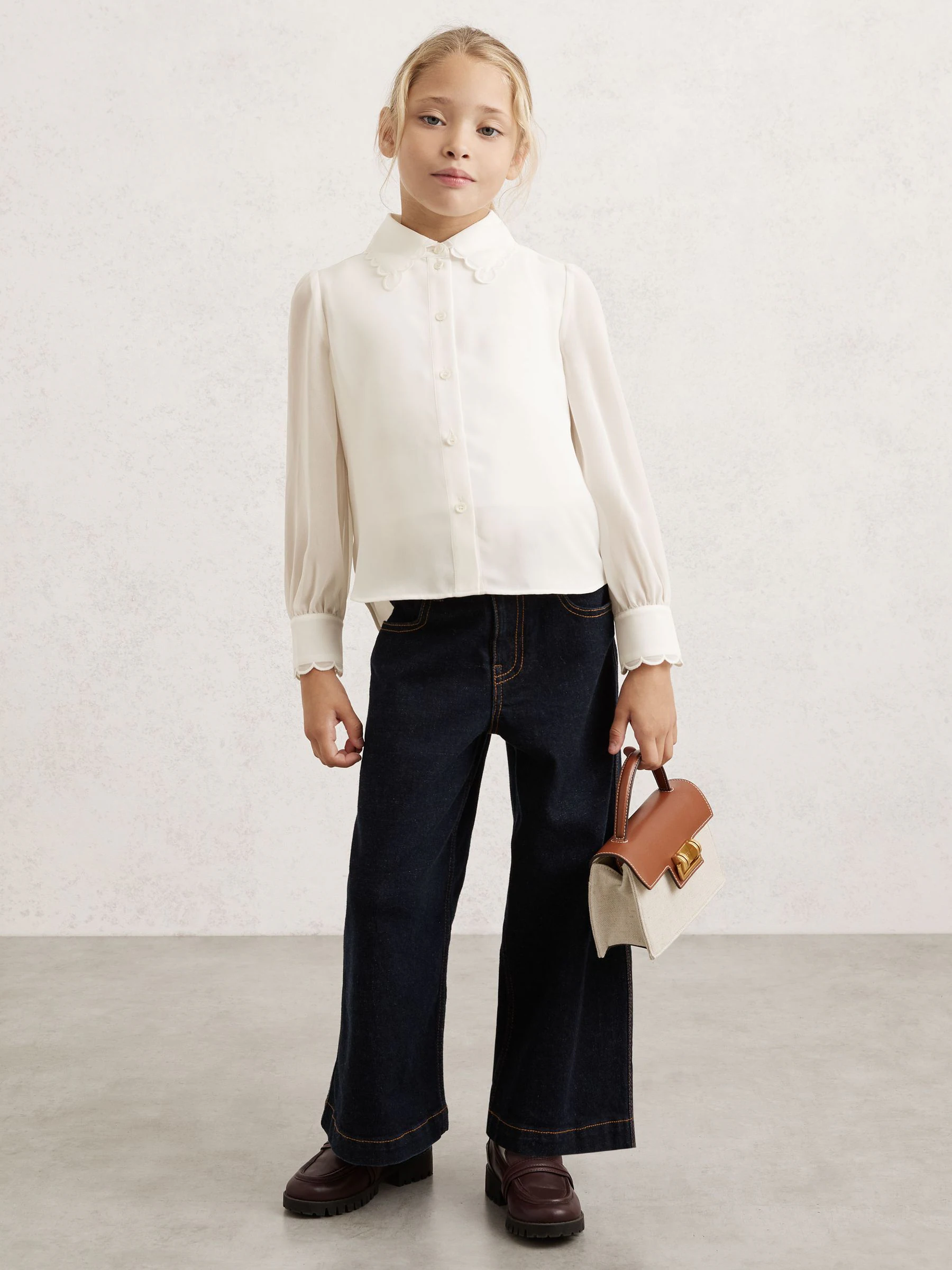 Reiss Elia Scallop-Edge Button-Through Shirt