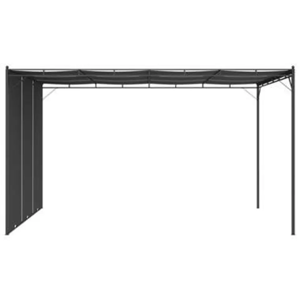 vidaXL - Tuinhuisje - Antraciet - Polyester - 4 x 3 x 2.25 m