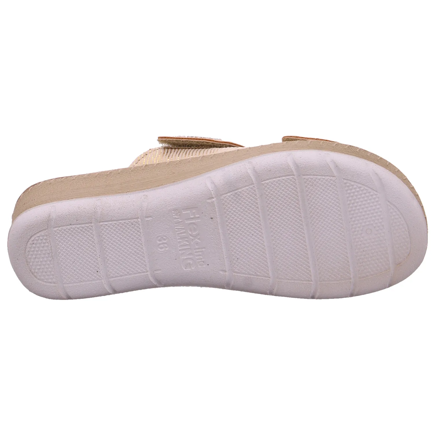 Pantolette Gold Lederimitat
