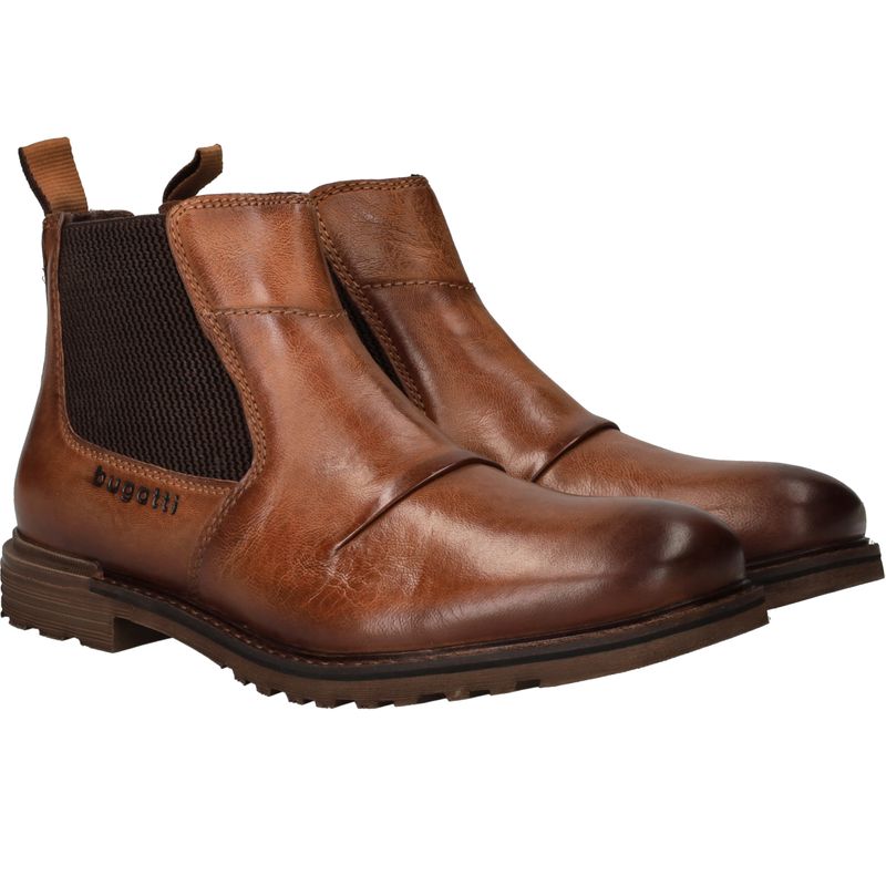 Bugatti Chelseaboots Cognac Heren