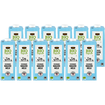 Jumbo Biologisch Houdbare Magere Melk 12 x 1 L