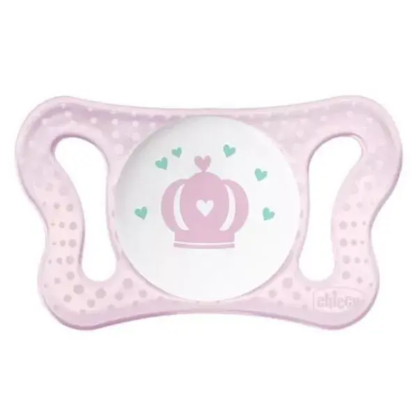 Chicco Physio Micro Sucette Silicone +0m Couronne Carrosse Lot de 2