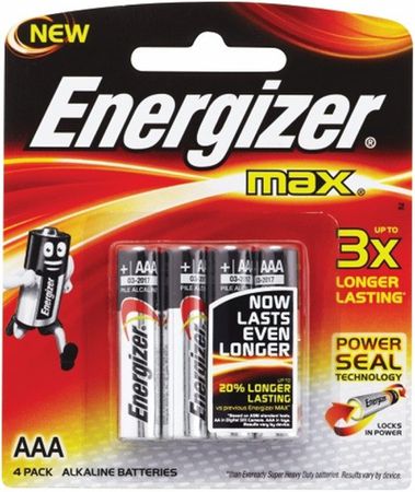 ALKALI Batterie AAA, Energizer MAX