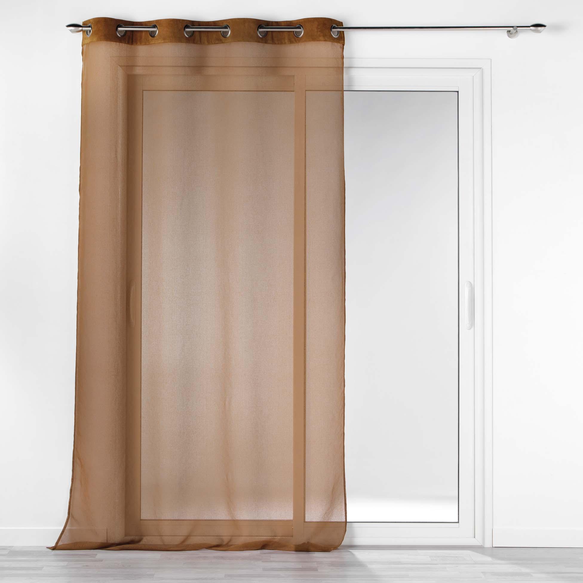 PANNEAU OEILLET 140X240CM SABLE ET VELOURS CASUAL CAMEL