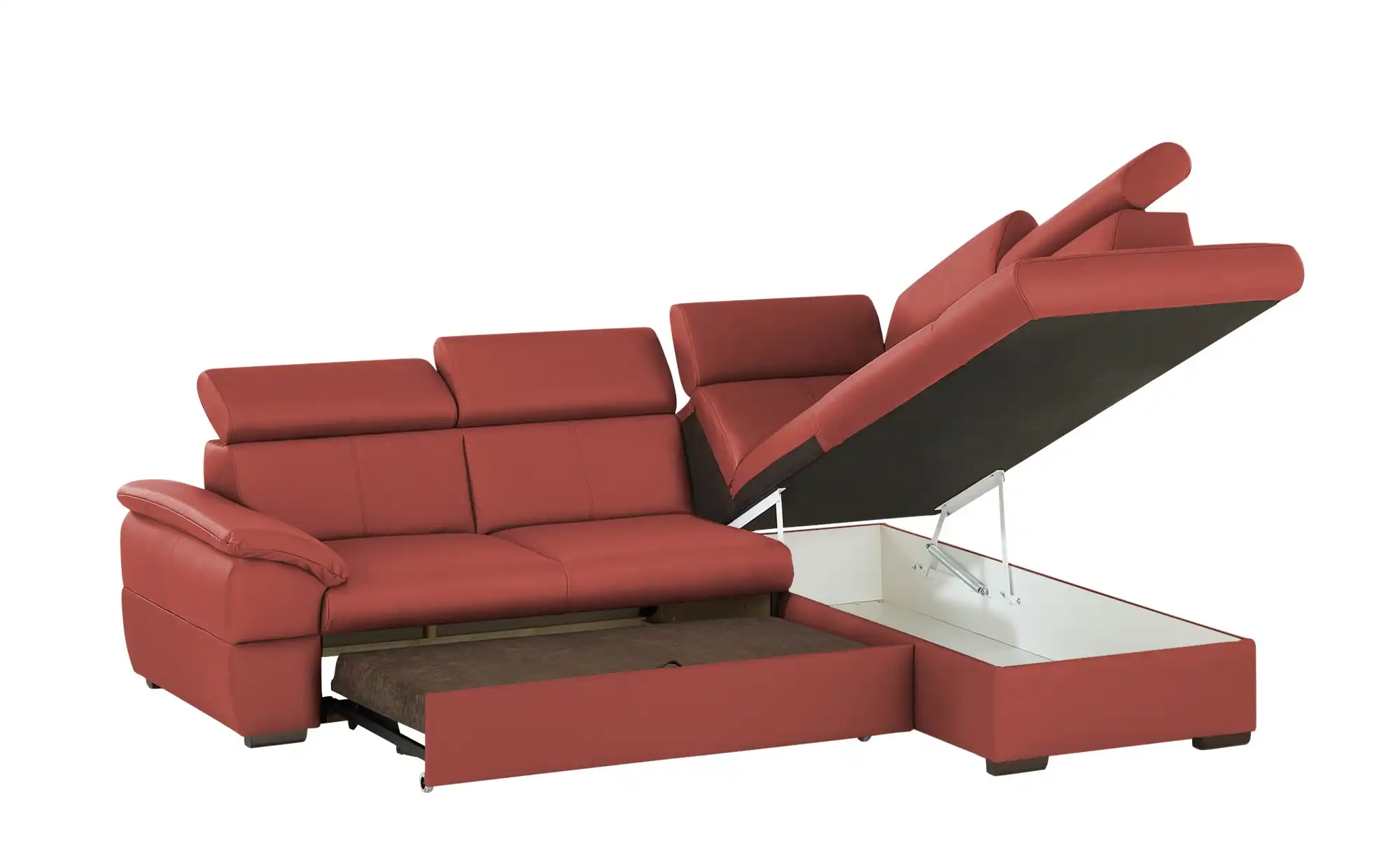 uno Ecksofa aus Echtleder Town
