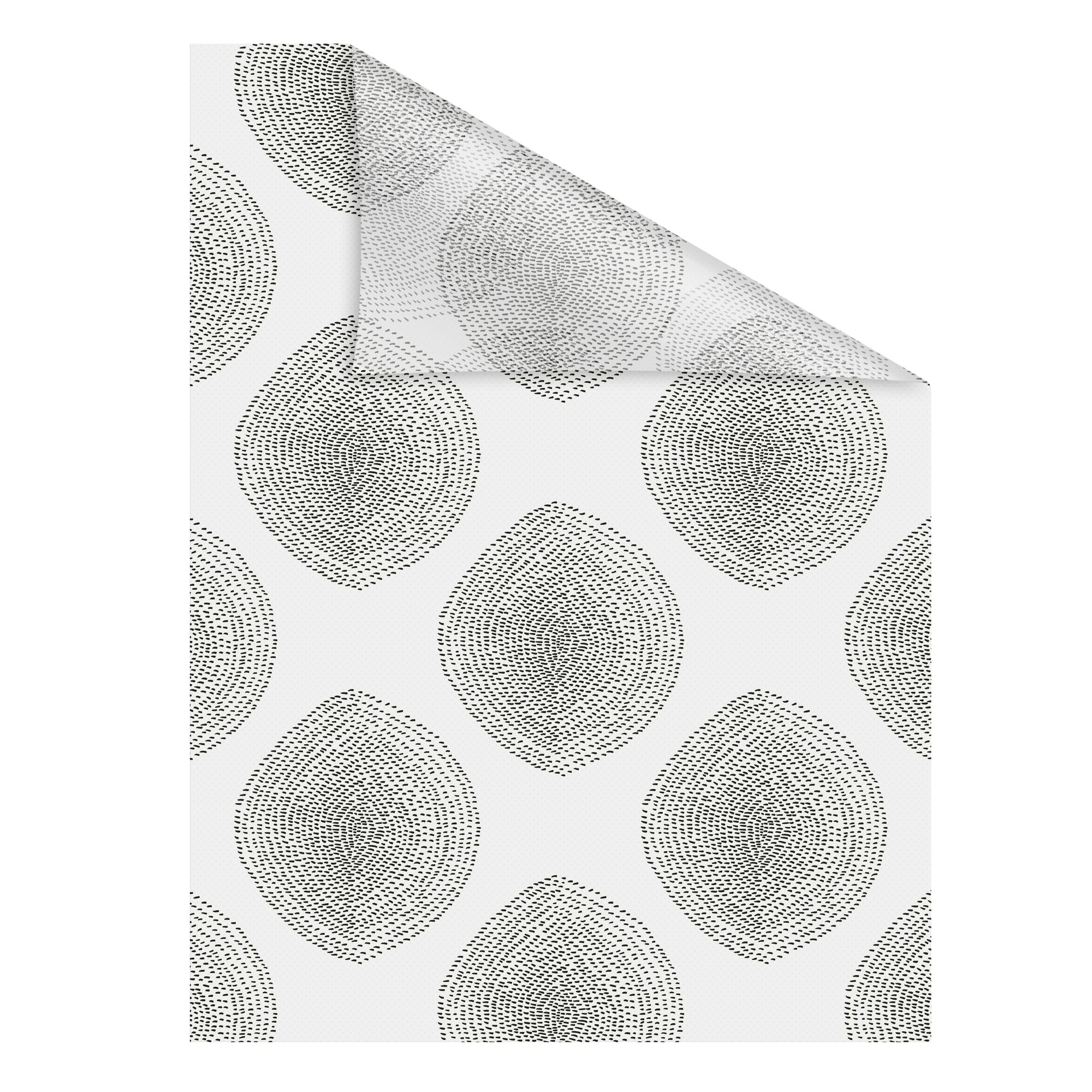 Lichtblick Fensterfolie selbstklebend, Sichtschutz, Stripy Boho Drop- Weiß