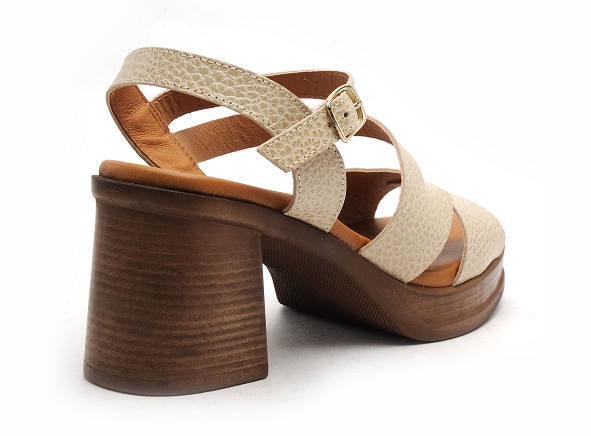 Eva frutos nu pieds talons femme 3672 beige