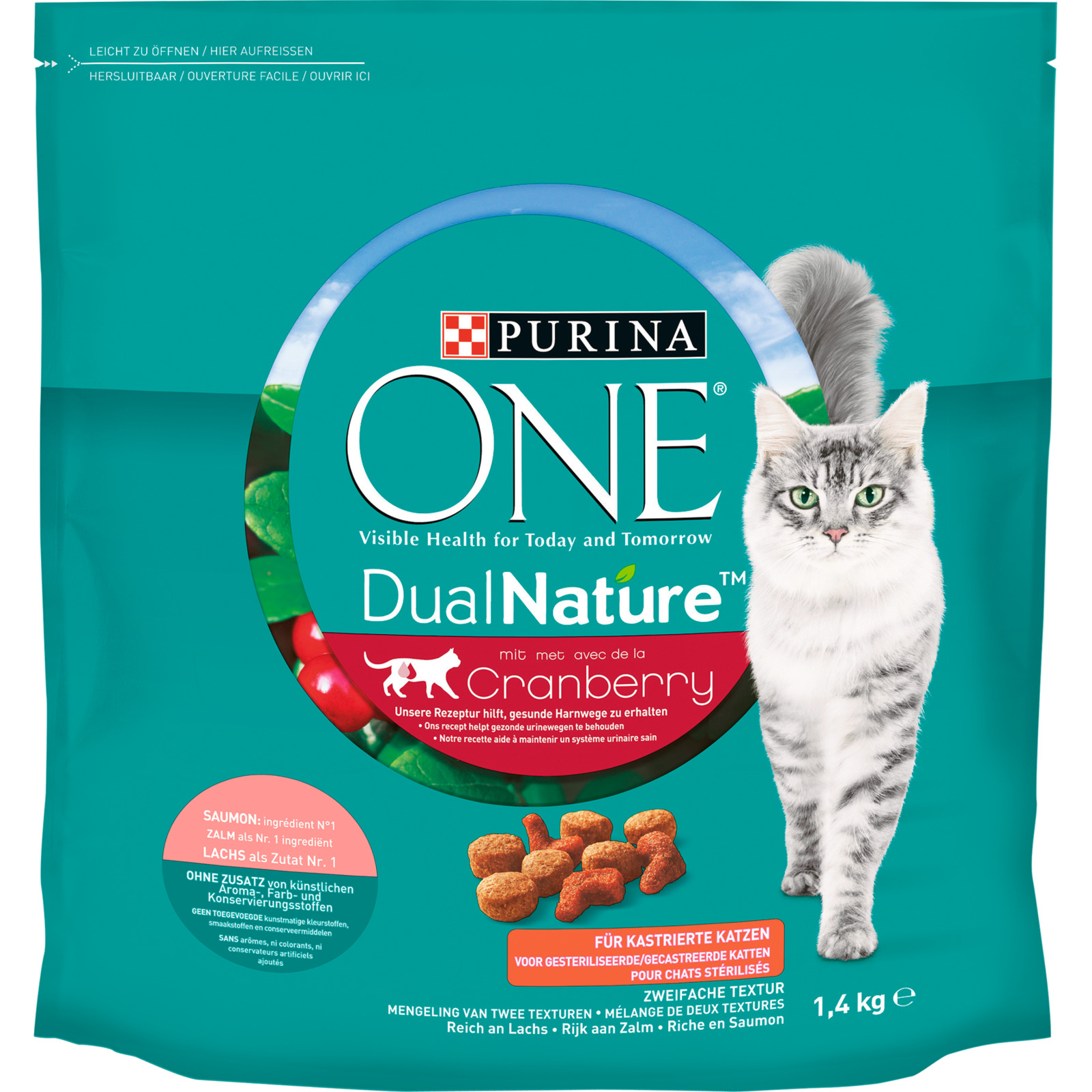ONE DUALN Ster Cranberry Smn 1.4kg CH