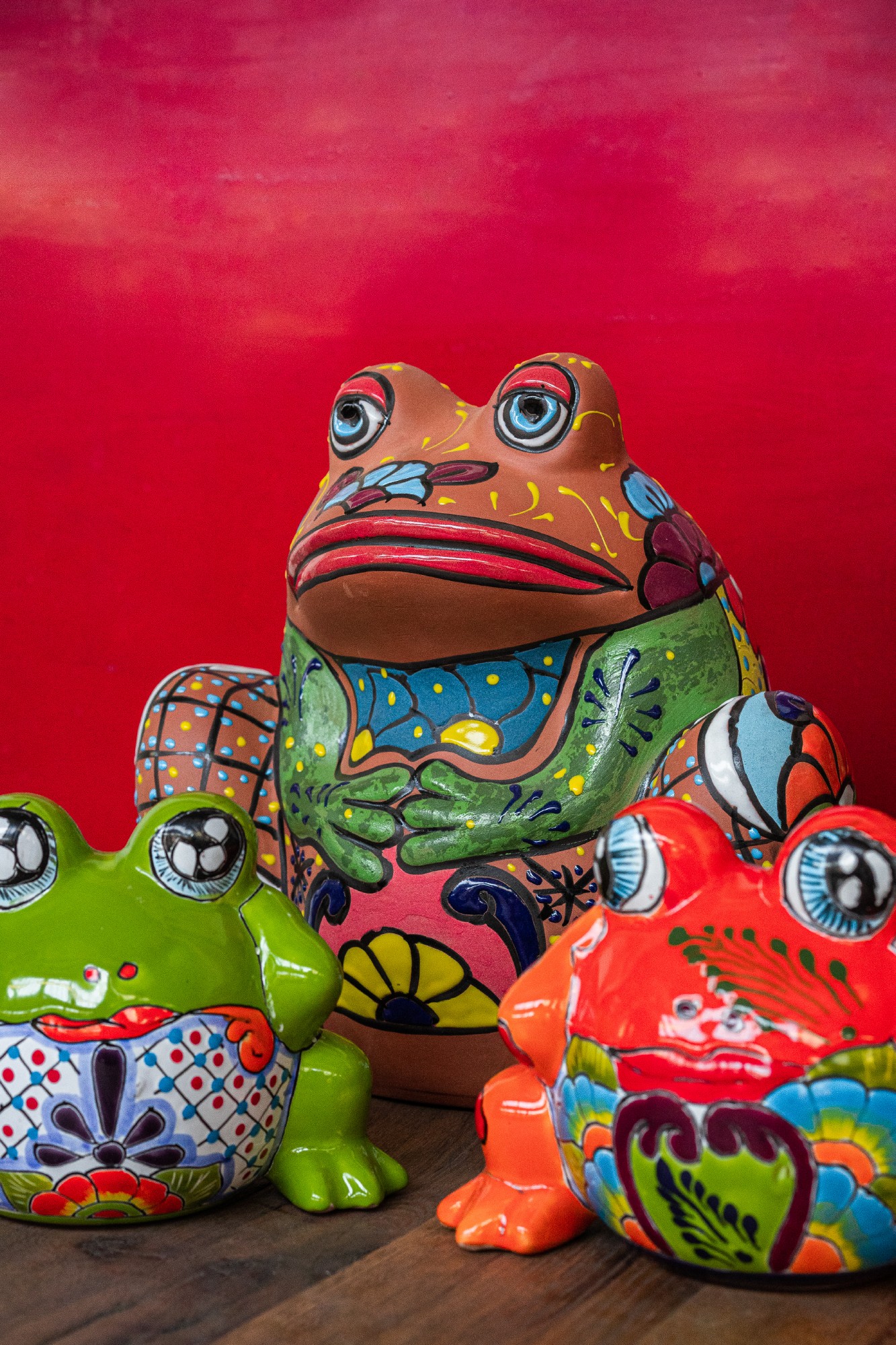 Pflanzgefäß 'Frosch', Keramik, orange, multicolor, L 23 cm, B 15 cm, H 15 cm günstig bestellen