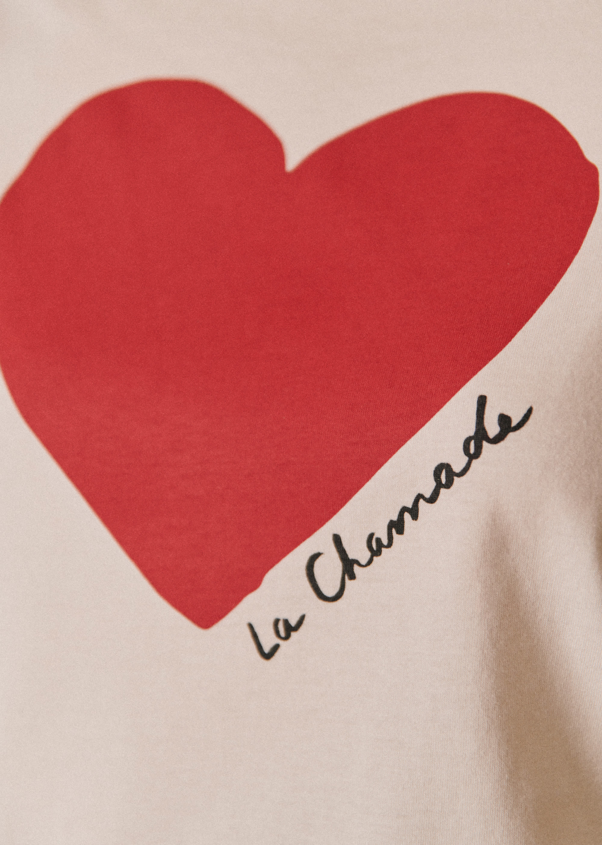 T-Shirt la Chamade - Crème / Rouge - E-SHOP/T-SHIRTS 5905328