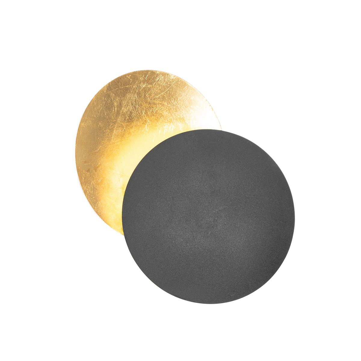 Smart wandlamp zwart met goud incl. Wifi G9 - Sunrise