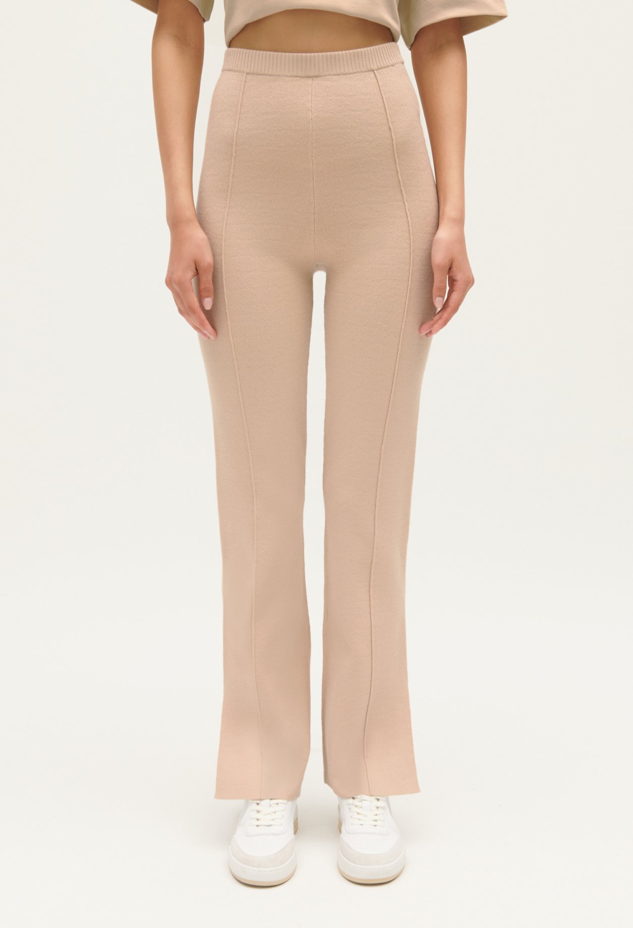 Pantalon droit fentes cheville