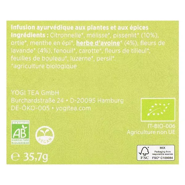Yogi Tea Equilibre Basique 17 sachets