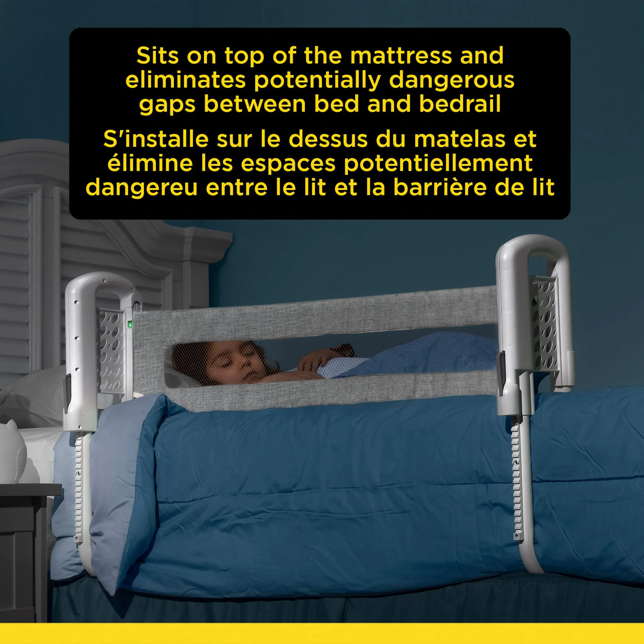 Safety 1st Barrière de Lit Dessus de Matelas - Gris