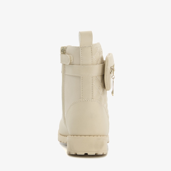 Blue Box meisjes veterboots beige met tasje