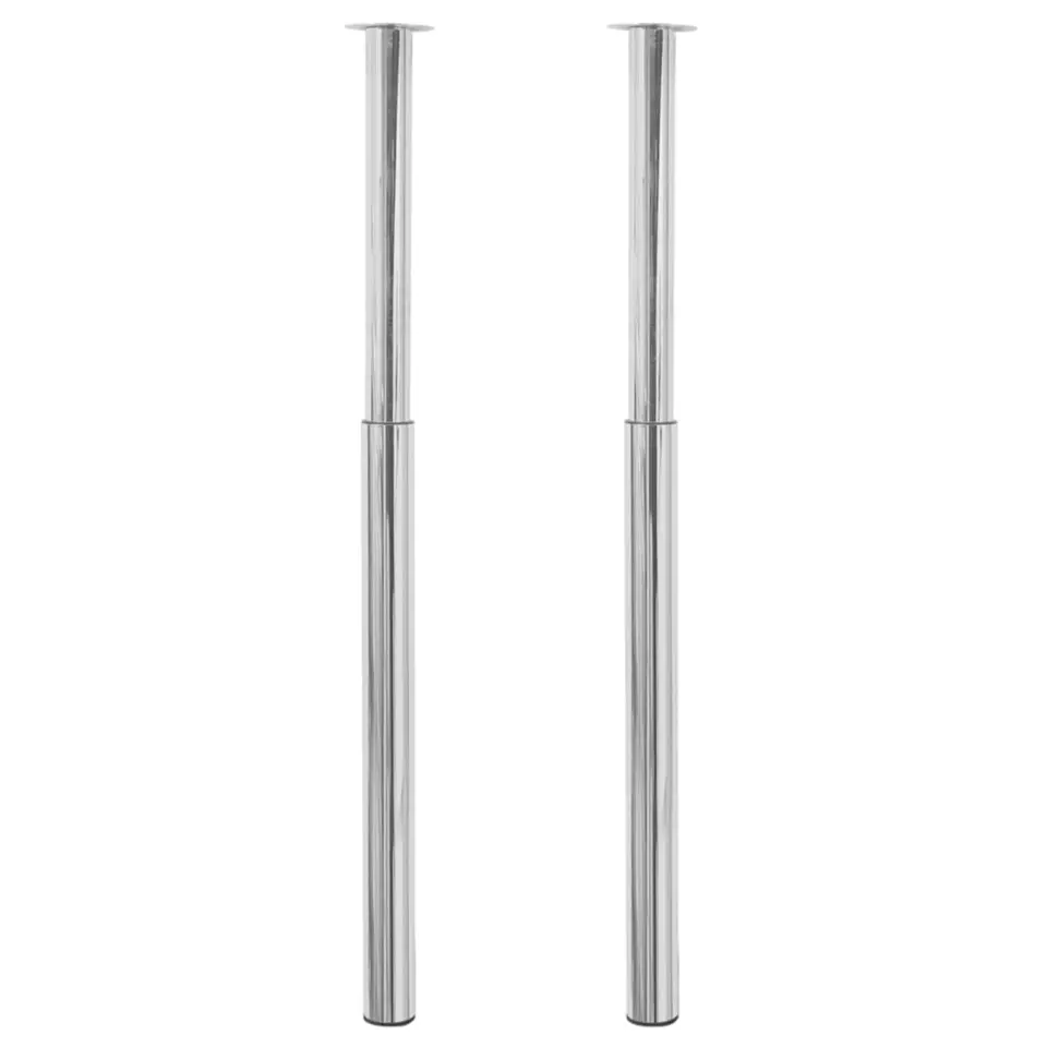 vidaXL - Tafelpoot - Zilver - IJzer - 2 stuks