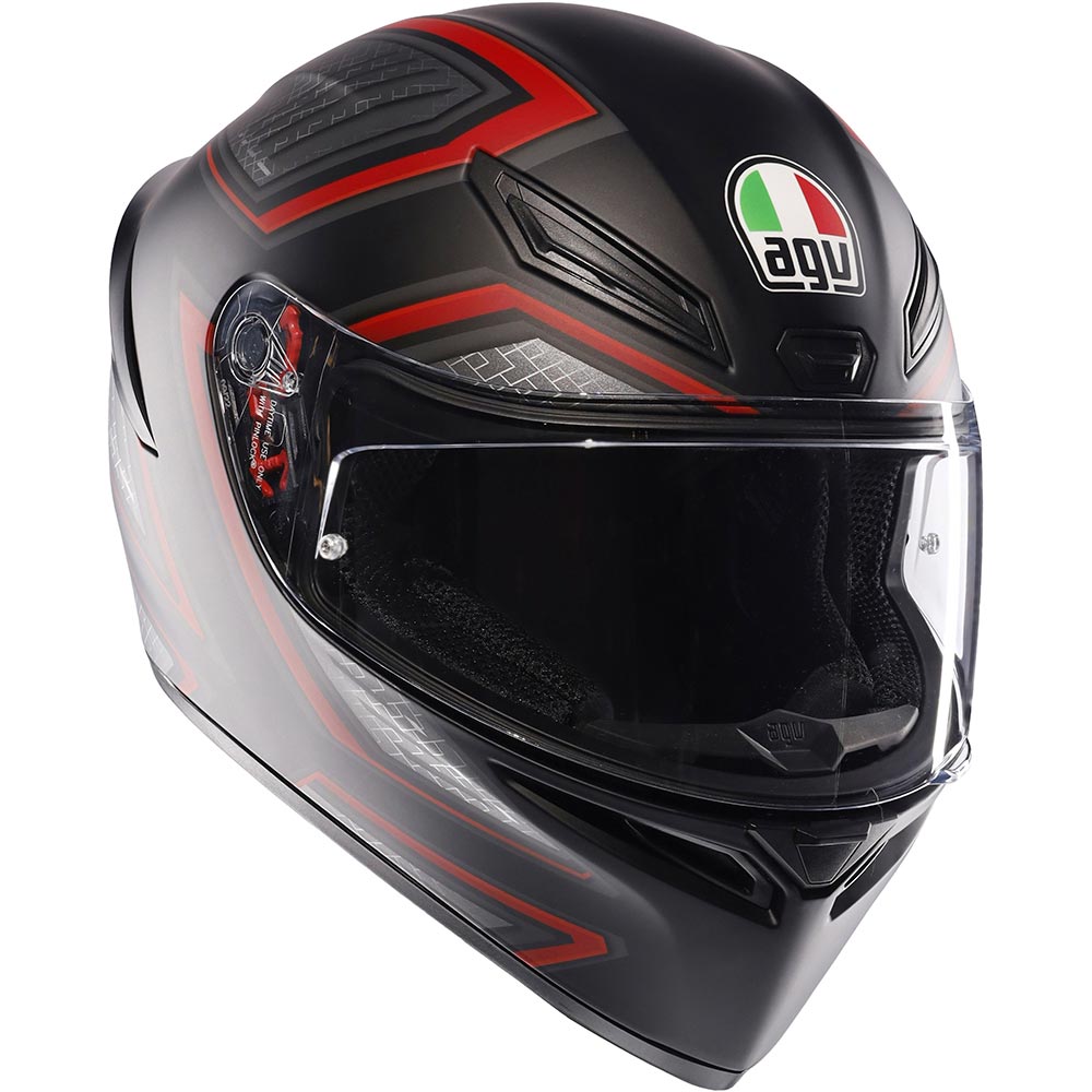 AGV - Casque K1 S Sling Noir Mat / Rouge