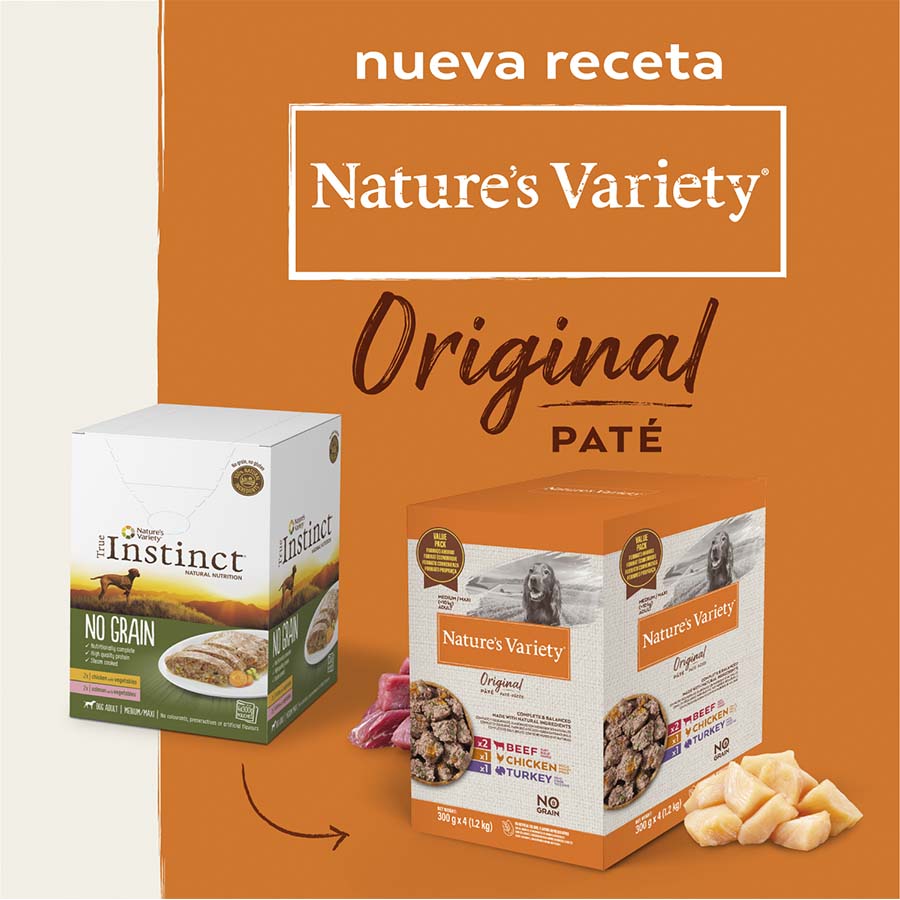 Nature's Variety Original Adult Medium Paté sobre para perros - Multipack 4