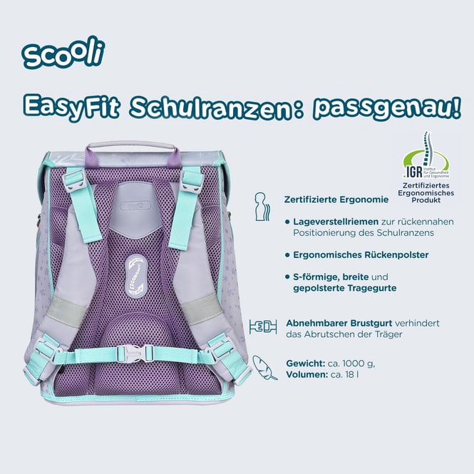 Die Eiskönigin - Scooli - Schulranzen - EasyFit - 5-teilig