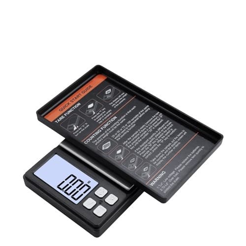 Digital vægt, juvelervægt, præcisionsvægt, guldvægt 500g/0,1g Sort