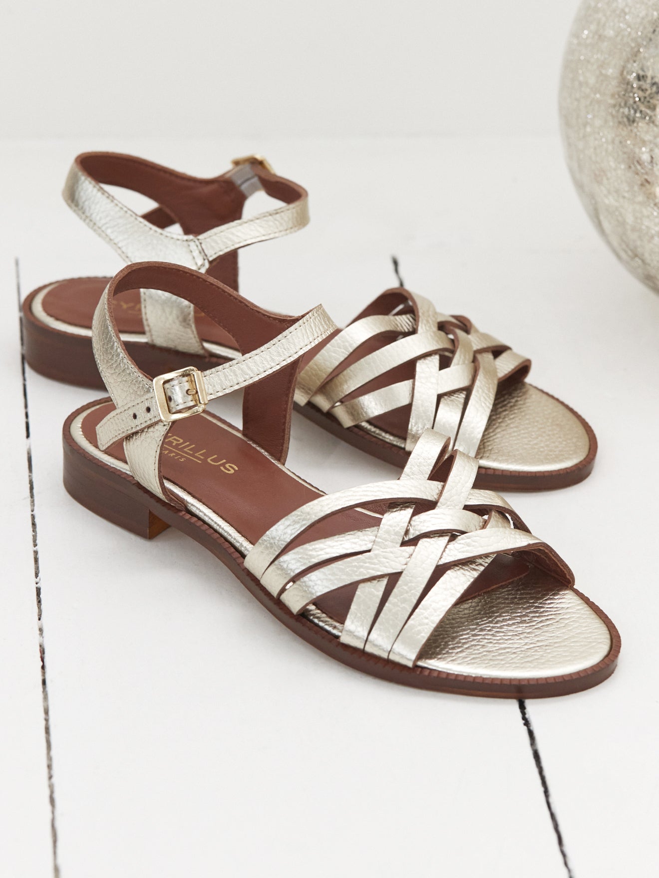 Sandales multi-brides cuir femme
