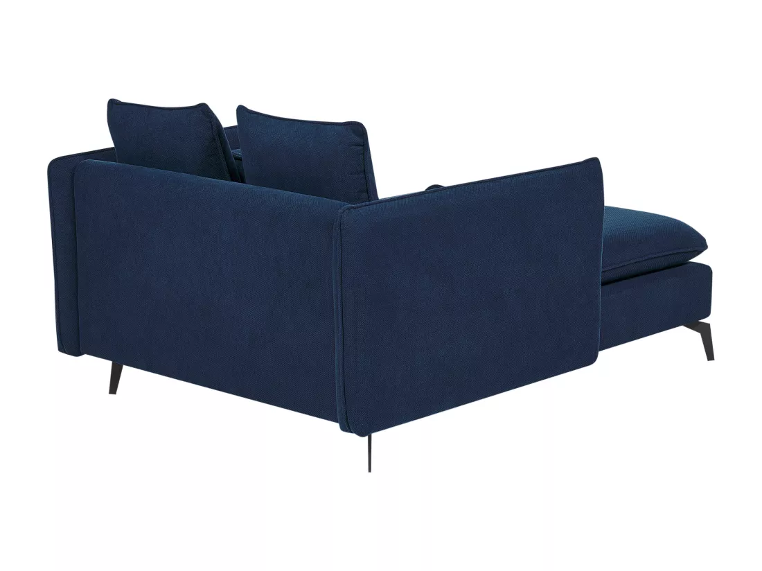 Chaise longue en tissu bleu CHARMES