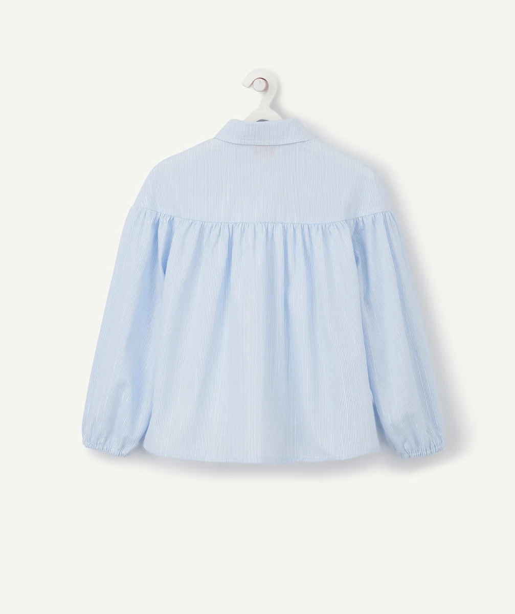 CHEMISE RAYÉE BLEU PAILLETÉE FILLE