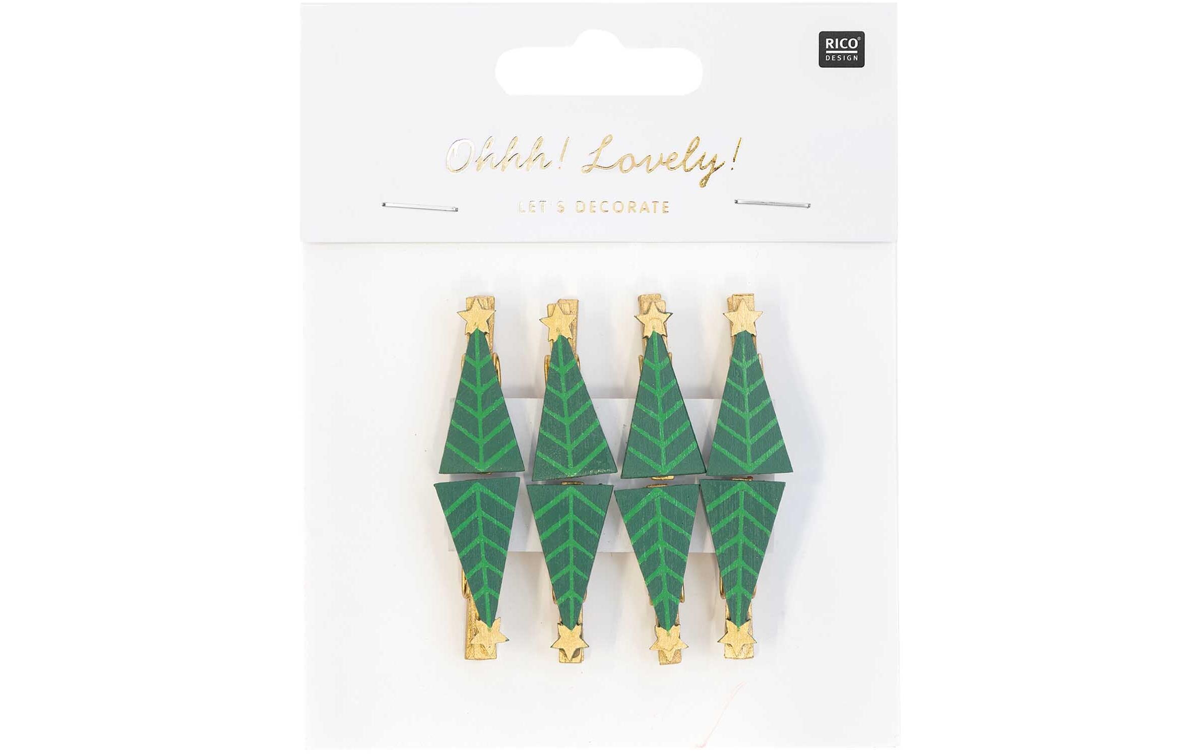 Weihnachtsdeko Tannebaum 8 Stück, GrünDekoklammer