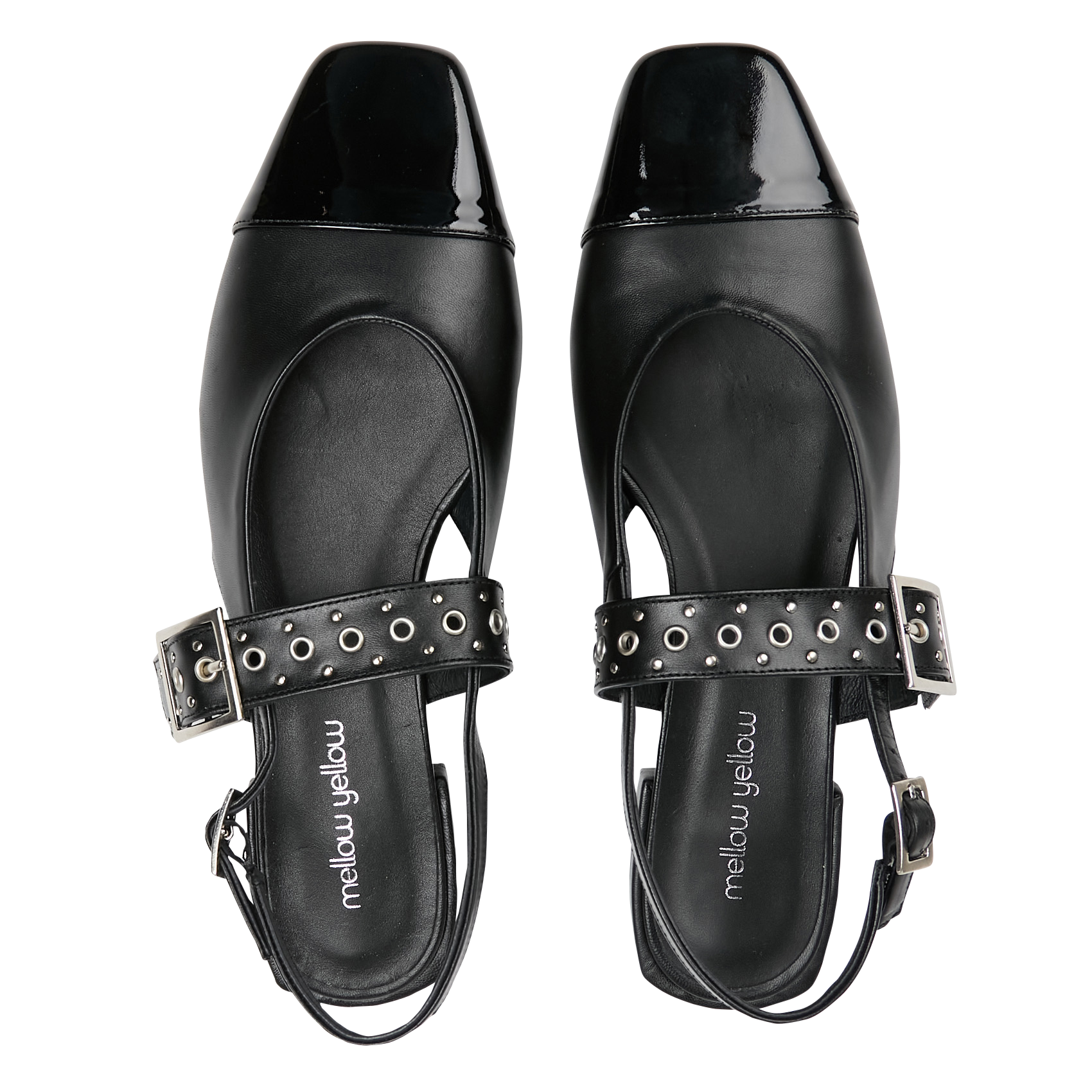 MIRABELLE - Ballerines slingback en cuir | Noir