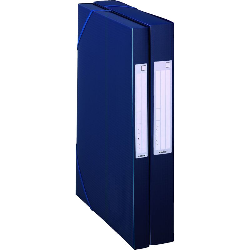 Chemise box plastique Oxford 24 x 32 cm dos 2,5 cm couleur