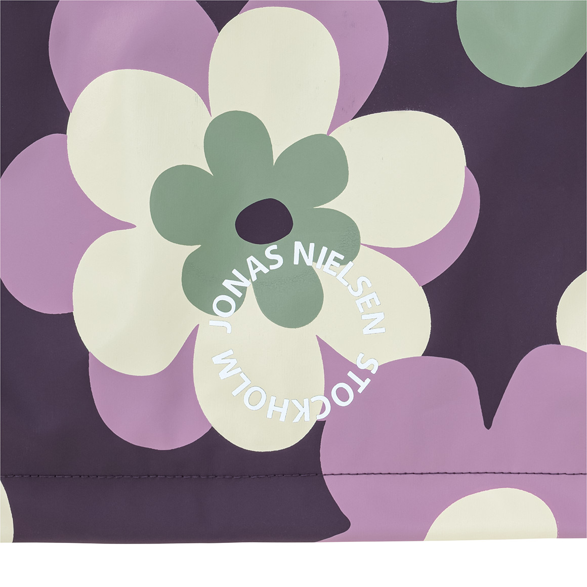 Jonas Nielsen Mädchen Regenjacke mit Blumen-Print dunkellila / creme / helllila