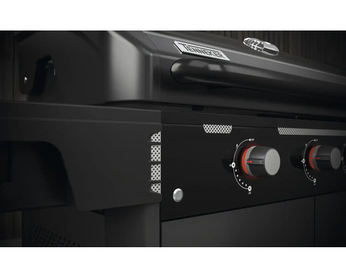 Tenneker® Gasgrill Halo Power Zone TG 4 180,4 x 61 x 117,5 cm 4-pits + zijbrander, gietijzeren rooster, platformsysteem, glazen inzetstuk in het deksel