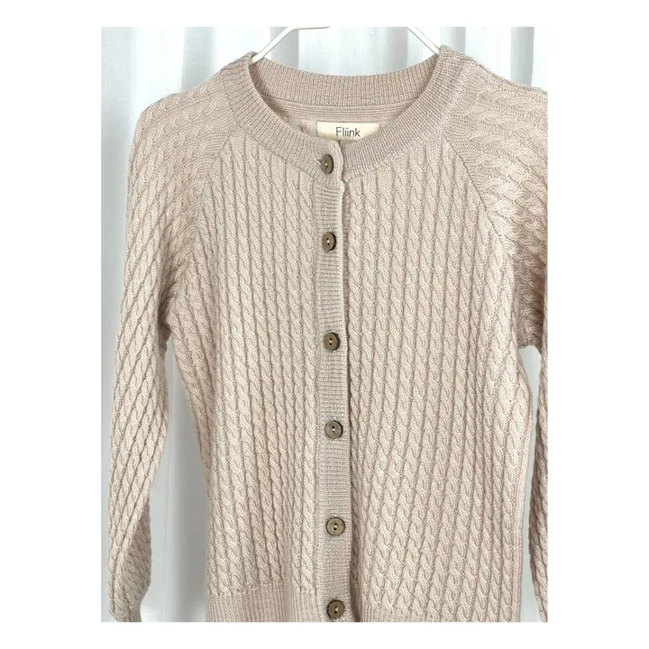 Fliink Cardigan Moon Laine Mérinos | Beige