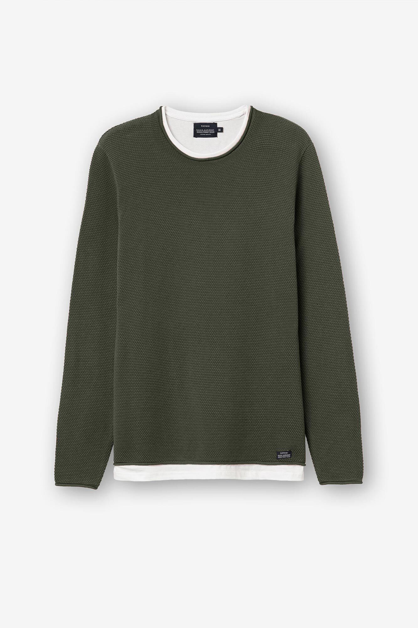 Jersey de textura combinada