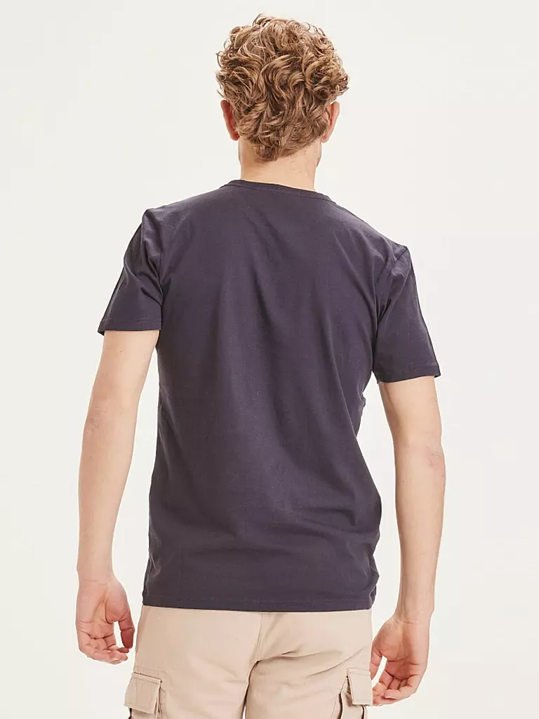 KNOWLEDGE COTTON APPAREL T-Shirt ALDER blau