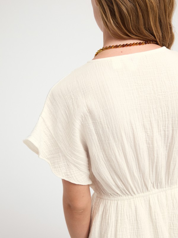 Bright Mornings Mini Robe portefeuille Blanc Femme