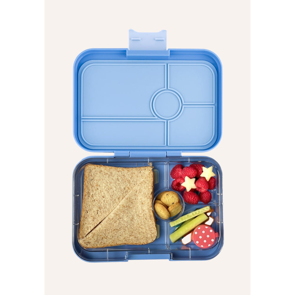 Køb Yumbox Hazy Blue / Panther Tray Leakproof Tapas XL 4 Bento Madkasse
