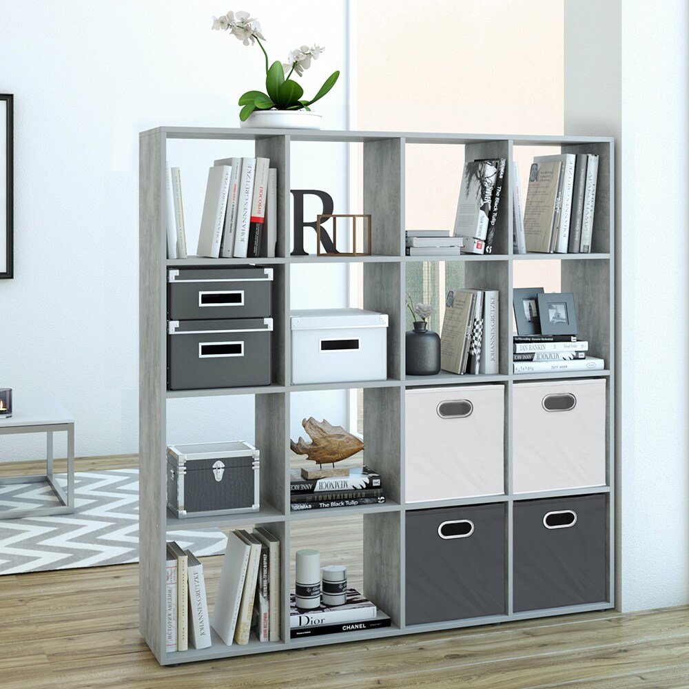 Vicco Raumteiler Bücherregal Standregal Aktenregal Regal 16 Beton