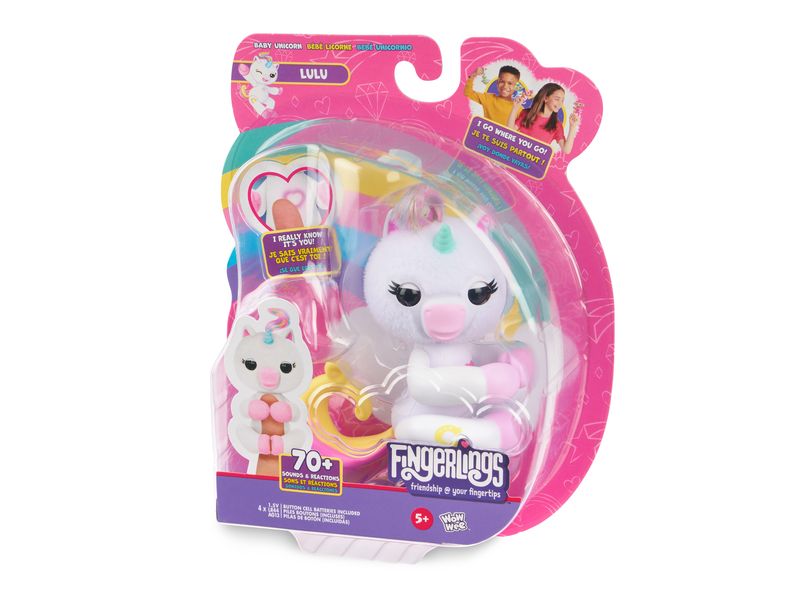 Wowwee Roboter Fingerlings Unicorn Lulu Lustiges und interaktives Einhorn