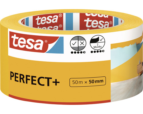tesa Schilderstape Perfect+ Afplaktape oranje 50 m x 50 mm