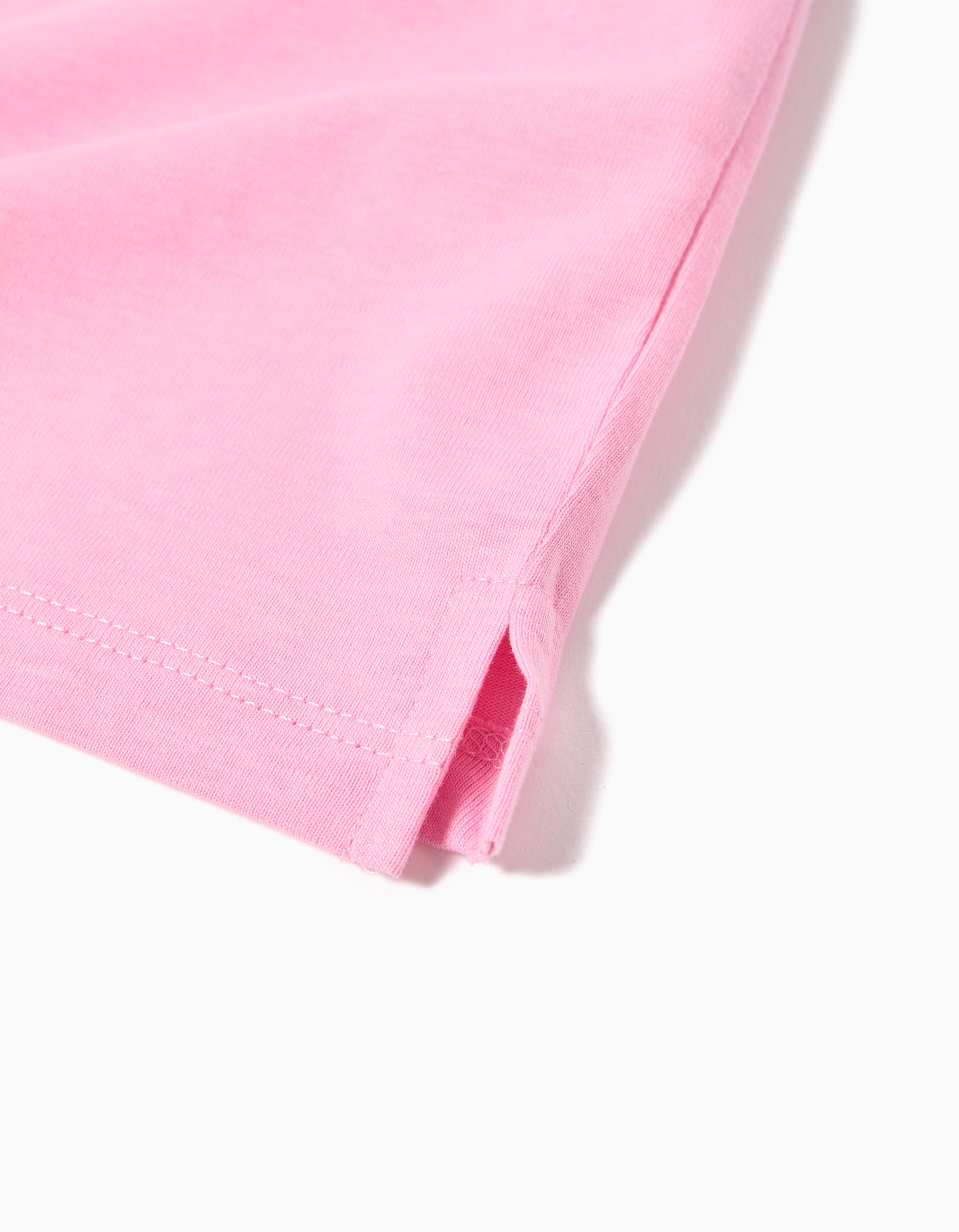 T-shirt Print, Menina, Rosa