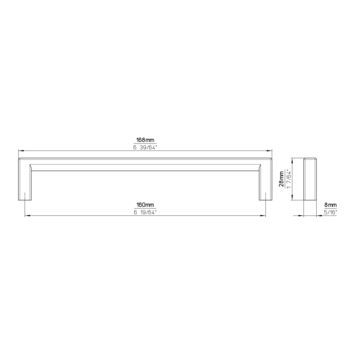 Greep Patricia messing gezwart 168mm